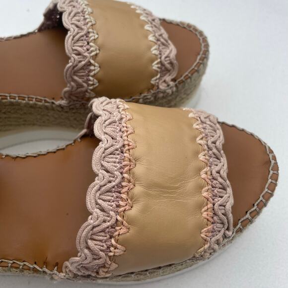 See by Chloé Glyn Espadrille Sandals Sand Size 37 (US 6.5) - Picture 9 of 10
